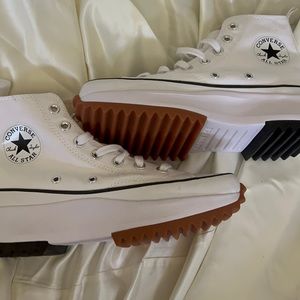 White platform women converse